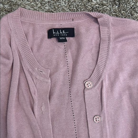 Nicole Miller Dusty Pink Cardigan - Picture 2 of 3
